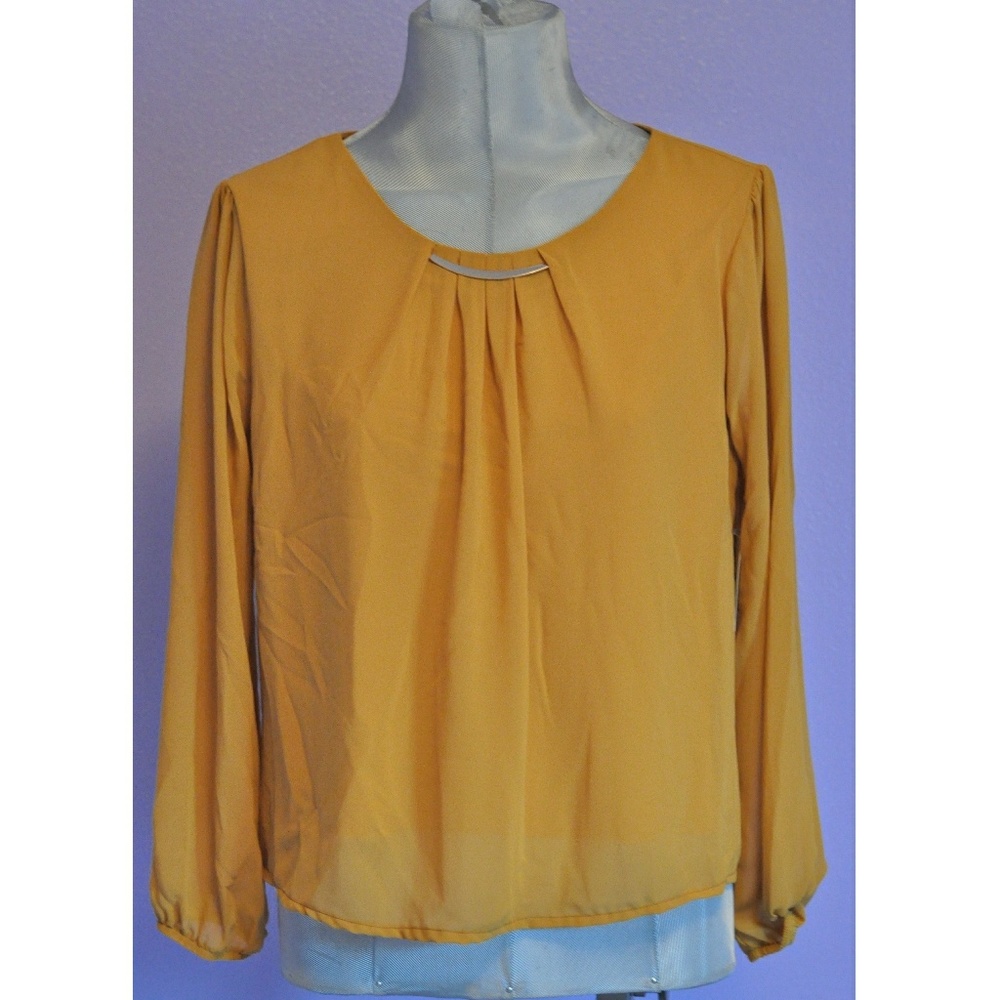 Mustard yellow blouse
